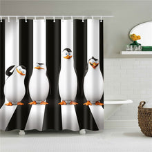 Load image into Gallery viewer, high quality washable bathroom curtains cartoon penguin shower curtain polyester bath screens home decoration cortina de bano