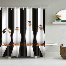 Load image into Gallery viewer, high quality washable bathroom curtains cartoon penguin shower curtain polyester bath screens home decoration cortina de bano