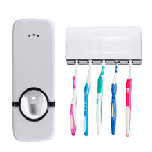 Load image into Gallery viewer, 1pc Automatic Toothpaste Squeezer Toothpaste Dispenser Toothbrush Holder Wall Suction Wash Set Home Tools Bathroom Accessories