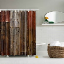 Load image into Gallery viewer, Polyester Fabric Bath Screen Shower Curtains Bathroom Curtain 3d Wooden Door Printed Waterproof Curtain for Home Decor
