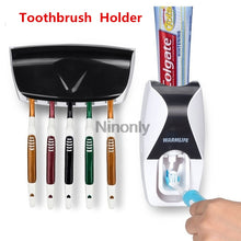 Load image into Gallery viewer, Creative Automatic Toothpaste Dispenser toothbrush rack Toothpaste Squeezer Kit Wall Holder Organizer Set Device Suction Washing